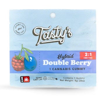 Tasty's: Doubleberry 2:1 100mg Live Resin Gummy